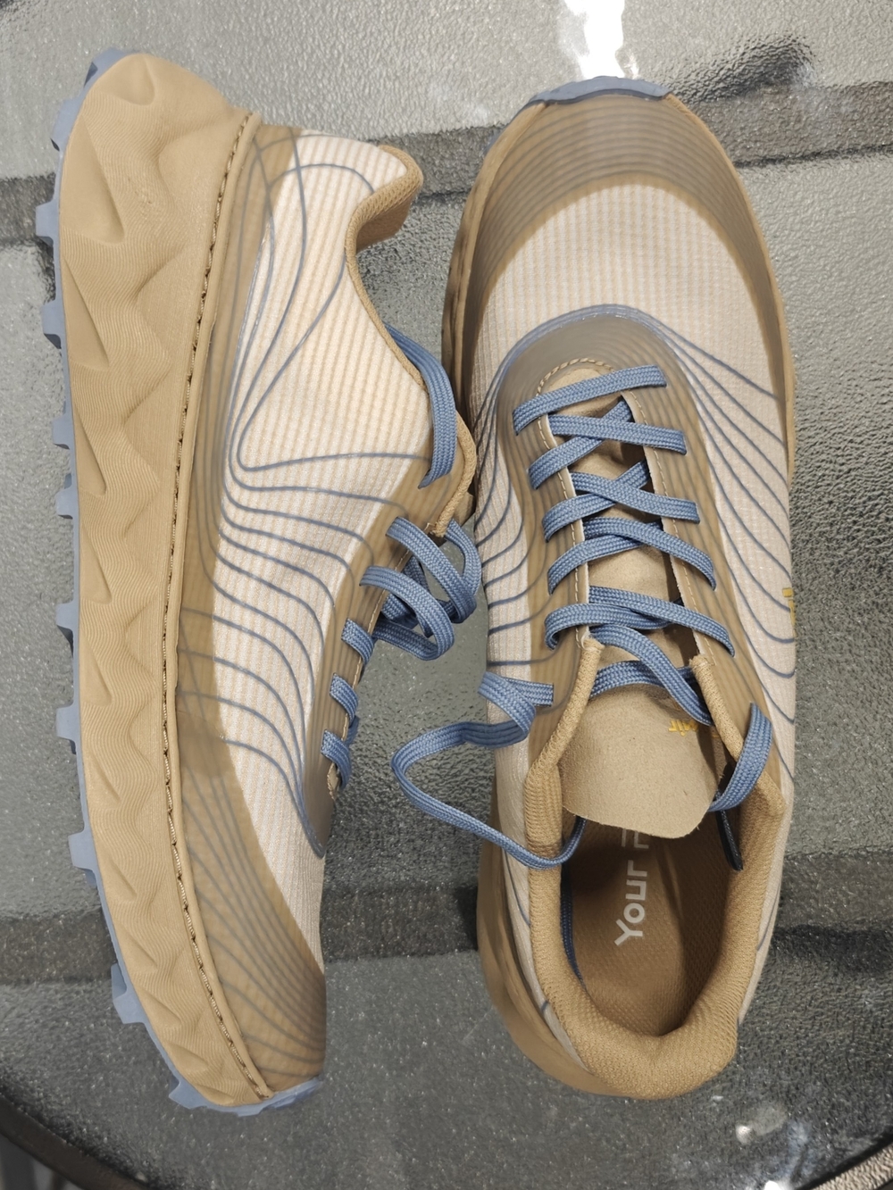 NNormal Sand/Blue running shoes for woman 10.5